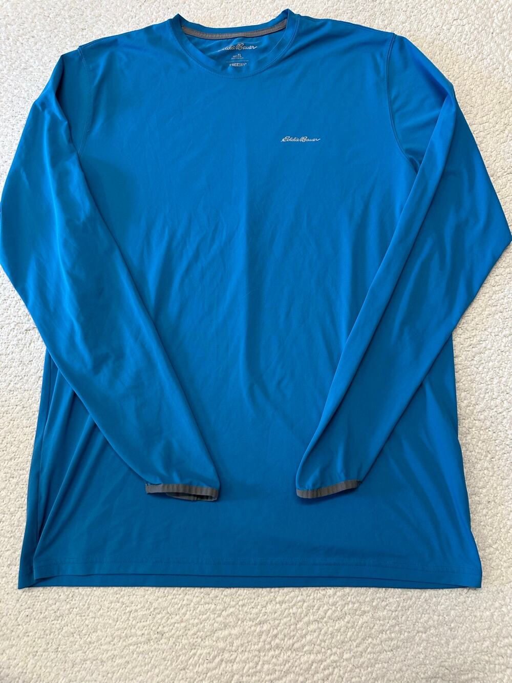 Eddie Bauer Mens Free Dry Long Sleeve Crew Neck Shirt Large Tall